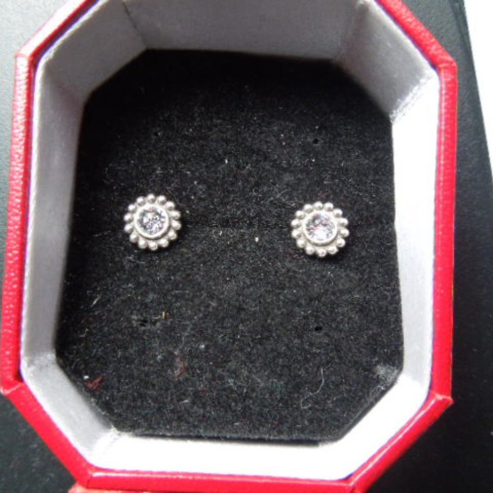 Nip Brighton Silver & Crytal Stud Earrings - image 5